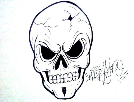 Рисунки черепа для срисовки