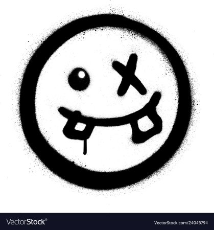 Смайлик граффити