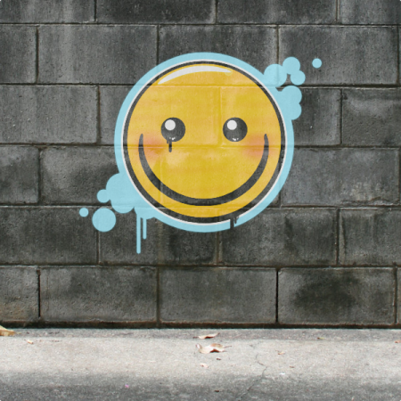 Смайлик граффити