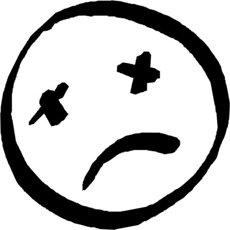 Смайлик с крестиками вместо глаз