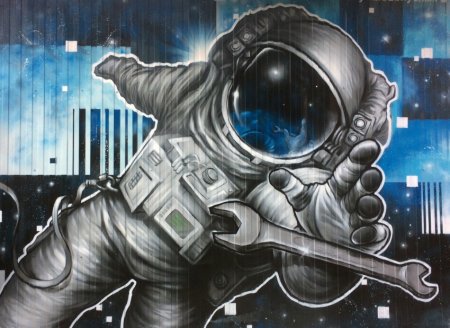 Граффити на космическую тему