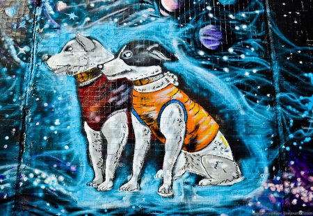 Собаки космос живопись