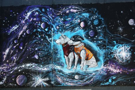 Граффити на тему космос