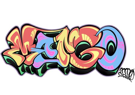 Граффити цветные