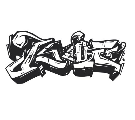 Граффити черно белое