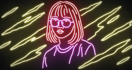 Неоновое граффити