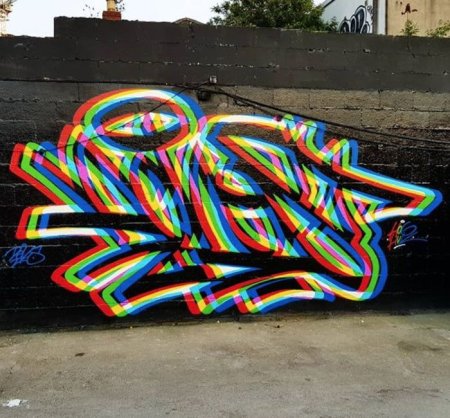 Граффити в стиле неон