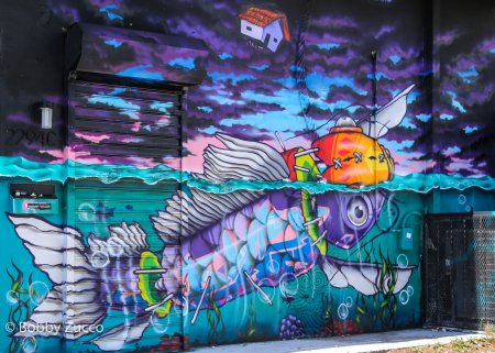 Граффити в неоновом стиле