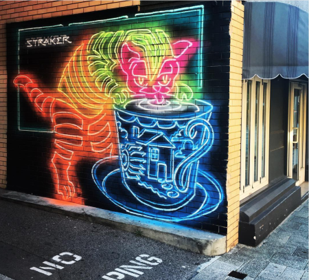 Неоновое граффити