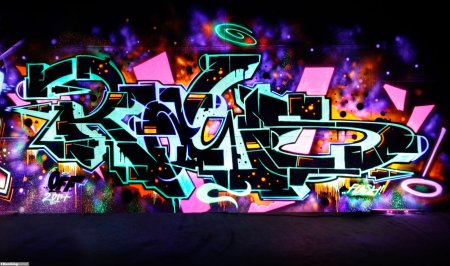 Граффити с эффектом неона