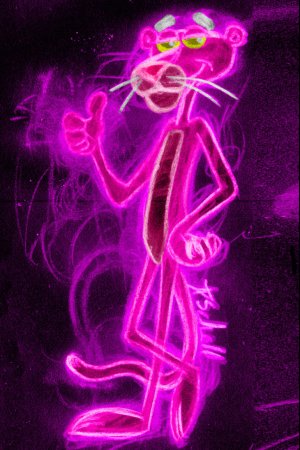 Неоновая розовая пантера
