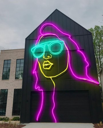 Неоновое граффити