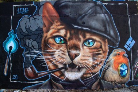 Граффити котик