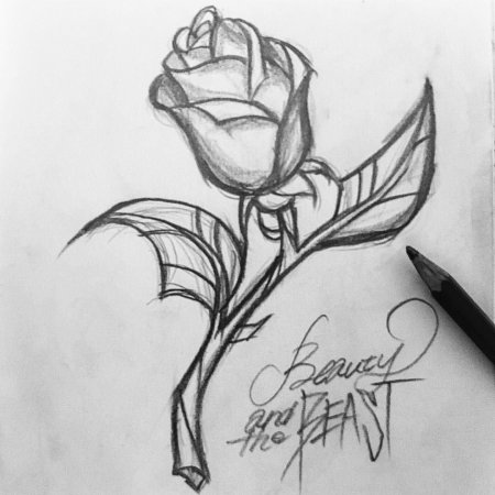 Цветы граффити карандашом