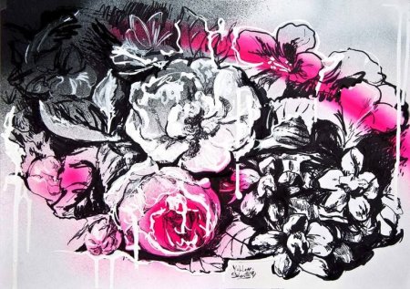 Иллюстрации с цветами граффити