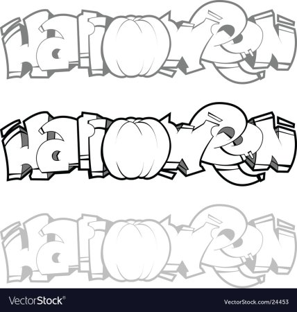 Граффити Хэллоуин на бумаге