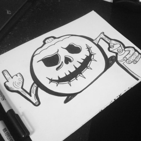 Рисунки граффити легкие Хэллоуин