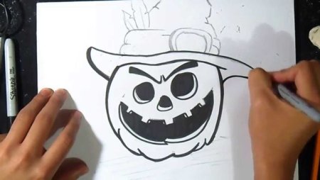 Рисунки для Хэллоуина для новичков