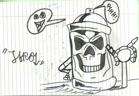 Простые граффити на бумаге