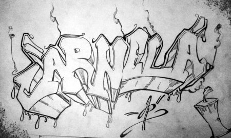 Рисунки карандашом граффити