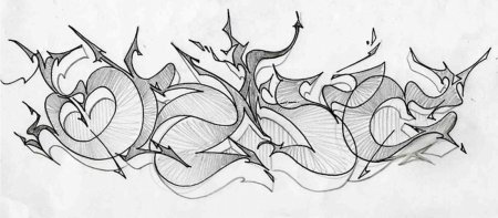 Нарисовать граффити карандашом