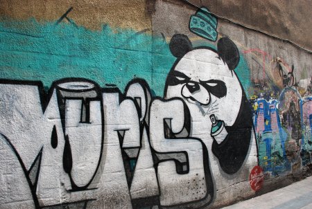 Панда в стиле граффити