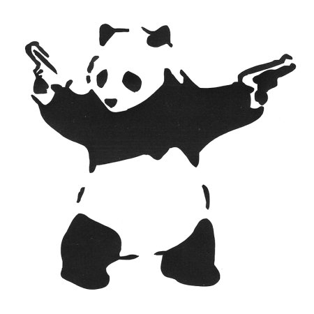 Панда Бэнкси тату