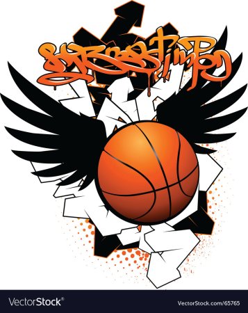 Баскетбольный мяч с крыльями