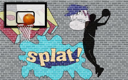 Стрит арт баскетбол