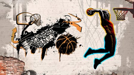 Уличный баскетбол граффити