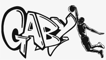 Надпись баскетбол граффити