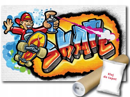 Скейтбордист граффити