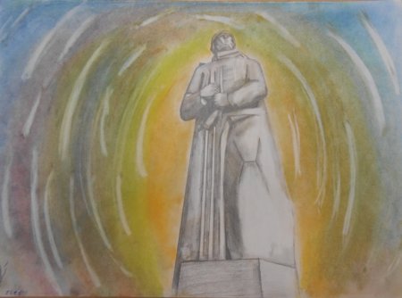 Нарисовать памятник Алеше в Мурманске