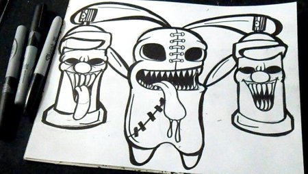 Крутые рисунки карандашом граффити