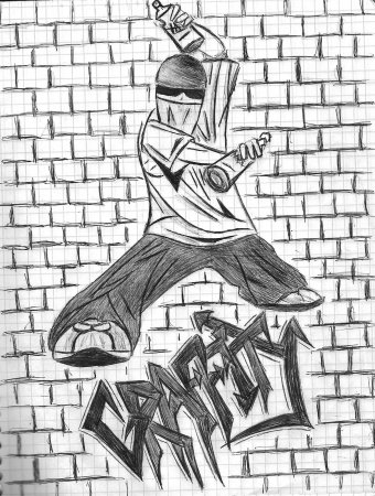 Граффити карандашом