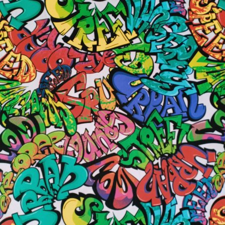 Ткань граффити принт