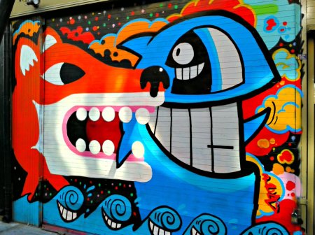 Граффити с лисами