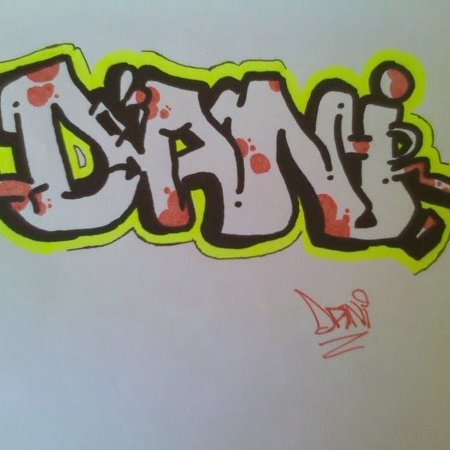 Граффити имя Данил
