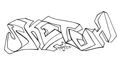 Скетчи граффити