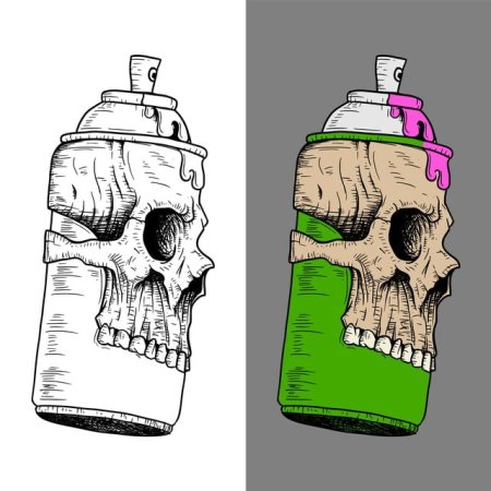 Тату баллончик с краской