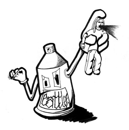 Баллончик с краской арт