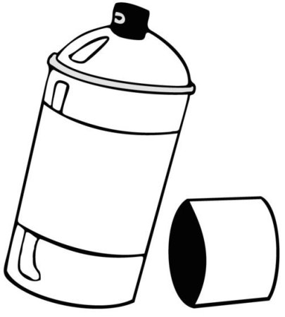 Баллончик с краской нарисованный