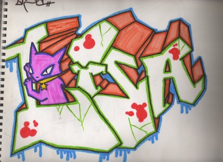 Имя Лиза в стиле граффити