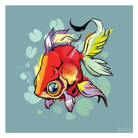 Изображение рыбы в граффити