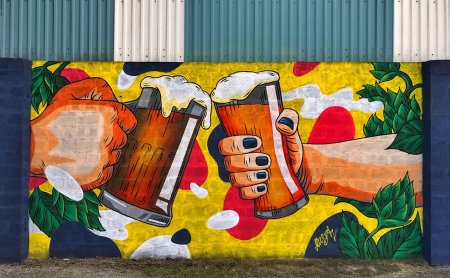 Роспись стен пивного бара