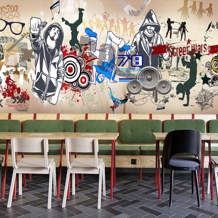 Кафе в стиле стрит арт