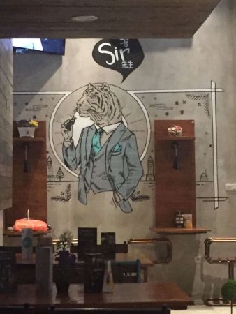 Роспись стен в интерьере кафе