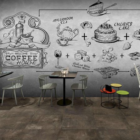 Роспись стен в кофейне