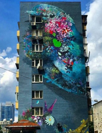Граффити мурал стрит арт