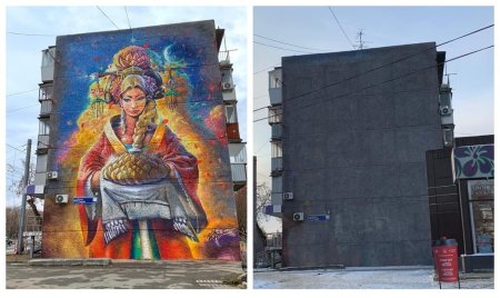 Закрасили граффити в Челябинске